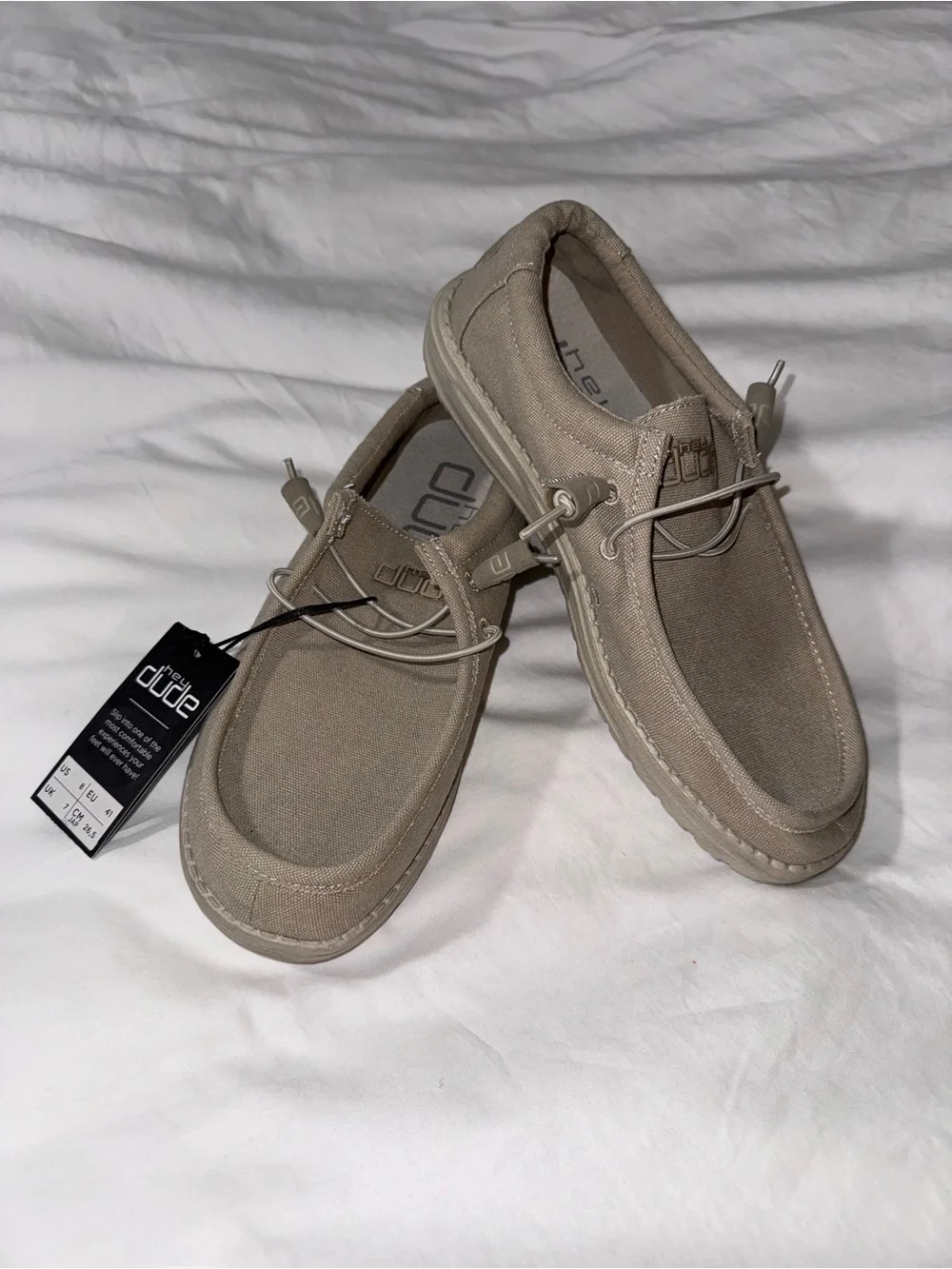 Hey Dude Men's Wally Beige Shoes
